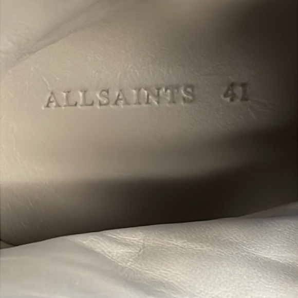 All Saints Lang Side Zip Boots Suede Tobacco Tan Sz 8 - Picture 14 of 16